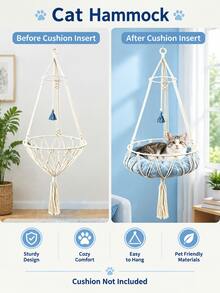Cat Hammock, Cat Swing, Pet Hammock, Suitable For Pet Cats To Rest And Play, Hanging Pet Bed, Indoor Cat Sunbathing And Resting Nest - one-size - View 7