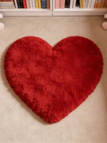 1pc Heart Shaped Plush Carpet, Decorative Rug, Valentine's Day Gift, Valentine's Day Decor, Bedroom Decor, Small Rug, Living Room Carpet, Bedroom Rug, Home Decor - Multicolor - View 23