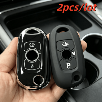 2 buah Sarung Kunci Remote Mobil Tahan Lama untuk Buick Verano Encore GX GL6 2018 2019 2020 dan Opel Vauxhall Astra K Auto Shell Fob Protector