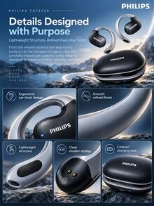 PHILIPS TAT2708 Open-Ear Bluetooth Headphones, IPX4 Sweatproof And Waterproof, Bluetooth 5.3 Long Battery Life, Ear-Hook Headphones For Running, Fitness, And Commuting - View 6