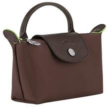 Bolso Mini Longchamp Le Pliage Green con Asa, Nylon Reciclado Plegable y Cierre de Cremallera, Color Moka - Cafetera Moka - Ver 2