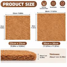 3/7/12pcs Coconut Palm Bedding Mats, Moisture Resistant & Insulating Nesting Pads For Hens, Birds, Rabbits, Reptiles & Hamsters, Reusable Poultry Bedding Material For Egg Production, Natural Nesting Box Liners For Chicken Coops & Pet - A - View 12