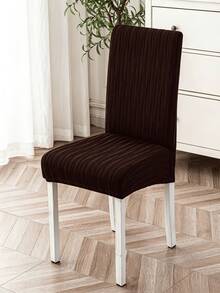 Minimal Vertical Striped Chair Slipcovers, Full Wrap Cream Textured Fabric Chair Covers. Multi-Size, Dustproof & Stain Resistant. Perfect For Dining Room, Balcony, Patio & Holiday Parties, Refresh Your Old Chairs. - Multicolor - View 22