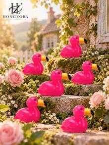 50pcs Pink Flamingo Decorative Figurines, Bright Color Flamingo Ornaments, Suitable For Room Decor, Home Decor, Bedroom Decor, Birthday Party Decoration, Wedding Tabletop Decor, Gift Wrapping, Home Desk Display, Garden Micro Landscape And Holiday Scene Decoration, Party Decor, Garden Landscape, Car Decor - Pink Flamingo Figurine - View 4