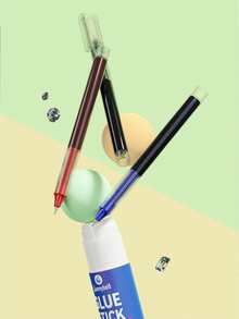 Sunnybelt 12pcs Direct Liquid Ink Rollerball Pen, 0.5mm Stainless Steel Needle Tip Quick Dry Pen, Visible Ink Reservoir Smooth Writing Signature Pen For School Office Stationery - Liquid Ink Rollerball Pen 12pcs Set - View 5