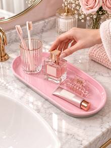 Stainless Steel Nail Art Tool Storage Tray, Multi-Functional Metal Vanity Organizer Box, Suitable For Nail Tools, Jewelry, Cosmetics And Beauty Accessories, Polished Lightweight Display Tray, Suitable For Nail Salons, Bathroom Countertops And Home - Multicolor - View 7