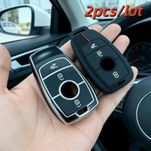 2pcs Car Key Case Covers For A C E S G Class W177 W205 W213 X167 W222 CLA GLE GLB GLS AMG Maybach Shell Accessories Protection - Multicolor - View 4