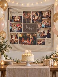 1pc Customizable Personalized Wall Tapestry, Custom Image, Fashion Home Decor, Suitable For Men And Women, Perfect For Mother's Day, Graduation Ceremony And Other Occasions, Multi-Functional, Highly Decorative - Multicolor - View 7