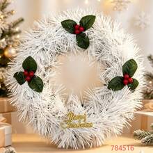 إكليل زينة للعطلات لعيد الميلاد، ديكور معلق على الباب الأمامي والجدار للمنزل والمتجر والنافذة - 1PC - مشاهدة 13