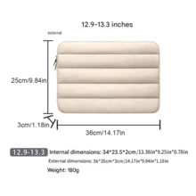 PANDA ND22 Puffy Laptop Sleeve, 11/13.3/15.6-Inch Soft Padded Portable Storage Bag, Soft Fleece Lining | Water-Resistant | Stylish Versatile Laptop Handbag - View 9
