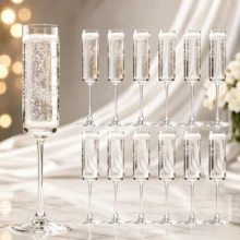 12/6/3/1pc Acrylic Champagne Cups, 5 Oz (Approx. 141.7g) Unbreakable Reusable Stemware - Modern And Perfect For Home Daily Life, Weddings, Baking, Drinking, Party Supplies - View 4