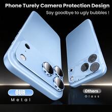 CASECOPS 2 piezas Protector de lente de cámara compatible con iPhone 18 Pro Max/18 Pro, resistente a roturas, fuerte adhesión, compatible con fundas de teléfono, protector de pantalla de cámara trasera de vidrio templado de metal, azul glaciar - Celeste - Ver 5