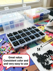 4000Pcs Mini 2.6mm Micro Fuse Beads, DIY Pixel Fusion Iron Beads, Pixel Art Craft Beads, Perler Beads For Jewelry Making, Iron Earrings, Handmade Pendants, Keychains, Fridge Magnets, Creative Decorations, DIY Handcraft Gift - A - View 7