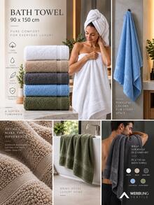 Premium  Cotton Hotel Towel Collection - Grey - View 4