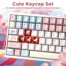 Set Keycap Mekanik Gaming ESports Kustom Meow-Ning Dye-Sublimation PBT Material OEM Profile Circus 154 Keys MOA Height - View 2