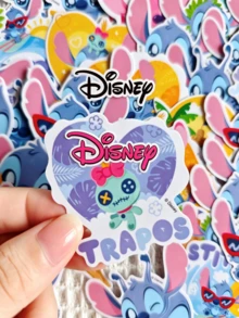 50pcs Disney Stitch Cartoon Pattern Stickers, Self-Adhesive Asymmetrical Shaped Stickers, Suitable For Scrapbooking And Notebooks - Ideal Christmas Gift - Multicolor - View 8