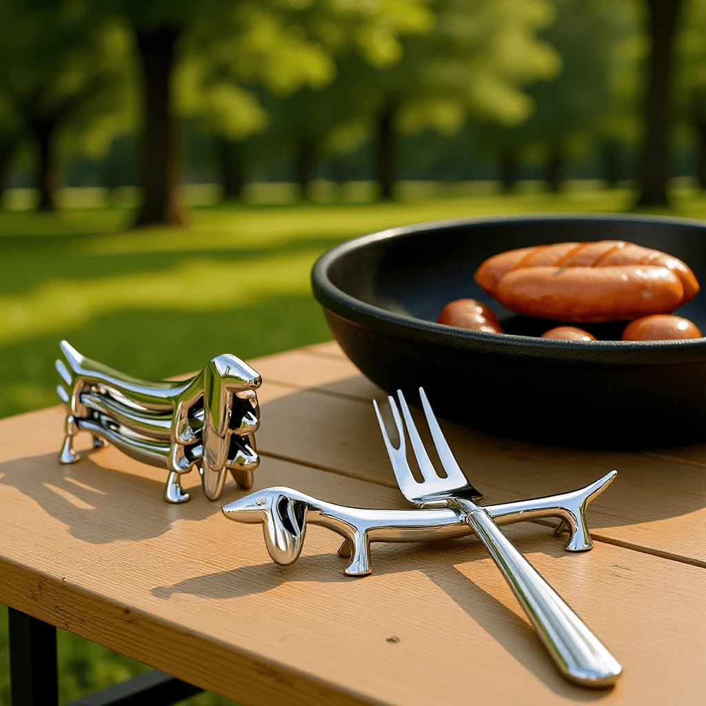 1pc Dog & Deer Spoon, Fork, Chopstick Holder, Stainless Steel Chopstick Rack, Tableware, Kitchen Accessories, Table Decor, Desktop Ornament, Gift For Relatives And Friends, Christmas Holiday Gift Bag Filler - View 1