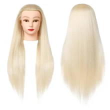 Mannequin Head With Hair, 26'' Training Head Braiding Doll Head For Hair Styling Manikin Cosmetology Mannequin Head Practice Model Head With Clamp Holder - View 3