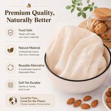 2/4pcs Cotton Mesh Filter Bags With Drawstring, Reusable Nut Milk Strainer Bags For Coffee, Tea, Juice, Yogurt And Cheese Making - Multicolor - View 10