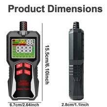 1pc 12V 24V Lead-Acid Battery Tester 8-30V 3-200Ah Digital Car Battery Analyzer With CCA, Internal Resistance, Voltage, Capacity And Battery Health Test, Suitable For Cars, Motorcycles, Electric Bicycles And Engineering Vehicles - Multicolor - View 8