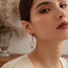 Anting Bulat Klasik Sederhana dari Baja Tahan Karat, Unisex, Gaya Punk, Anting Menarik Perhatian Ukuran Besar atau Kecil - lingkaran - View 5