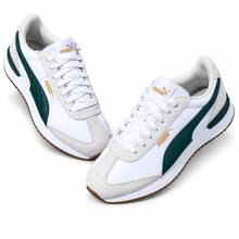 Puma Unisex Breathable Lightweight Low-Top Couple Shoes Shock-Absorbing R78 Sports Casual Shoes - White/Beige - View 6