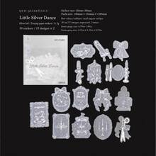 Momo Vellum Paper 3D Silver Foil Sticker Pack, Silver Box Secret Vintage Literary Journaling DIY Base Decoration - A - View 7