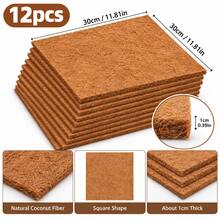 3/7/12pcs Coconut Palm Bedding Mats, Moisture Resistant & Insulating Nesting Pads For Hens, Birds, Rabbits, Reptiles & Hamsters, Reusable Poultry Bedding Material For Egg Production, Natural Nesting Box Liners For Chicken Coops & Pet - A - View 13