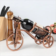 Creative European Style Wine Rack Home Wine Cabinet Wine Bottle Holder Iron Art Red Wine Rack Light Luxury Vintage Style Slanted Holder - Bronze - View 2