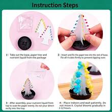 Magic DIY Blooming Christmas Tree, DIY Paper Tree Crystal Growth Toy, Christmas Decoration Ornament, Creative Gift For Birthday Party - Multicolor - View 4