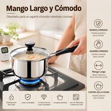 20cm/7.87 In Japanese Minimalist Style With Extended Handle, Thickened Round Ring Heat-Conducting Bottom - View 10