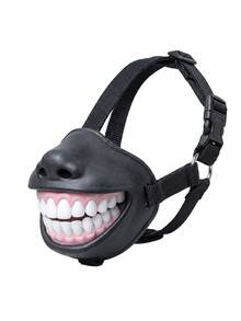 Pet Silicone Muzzle, Funny & Personalized Pet Muzzle, Suitable For Large Dogs, Cane Corso, Doberman, Rottweiler, Shepherd, Great Dane - Black - View 8