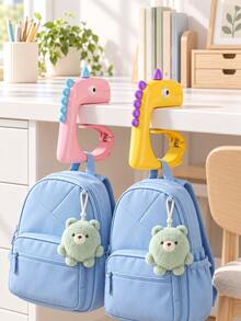 5/3/1pc No-Drill Clamp-On Desk Hook, 360° Rotatable Detachable Multi-Function Backpack Hook, Suitable For Desk Edge, Also As Closet Hook, Can Hang Bags, Water Bottles, Handbags And Umbrellas, Dorm And Office Desk Organizer - Multicolor - View 3