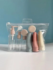 1/11pcs Macaron Color Travel Refillable Dispenser Bottle Set, Includes Funnel And Scraper, Leak-Proof Space-Saving Easy To Fill, Suitable For Business Trips, Camping, Vacation, Office Workers, Students, New Year, Mother's Day, Graduation Gifts - Upgraded Version - View 12