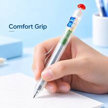 1pc Exam Prep Stress Relief Click Pen - 0.5mm Smooth Writing Gel Pen, College Student Anti-Anxiety Study Tool, INS Aesthetic Practice Pen, Quick-Dry Black Ink, Back To School/Semester Gift, Christmas Student Holiday Gift, Random Logo On Pen Body - Sets - View 8