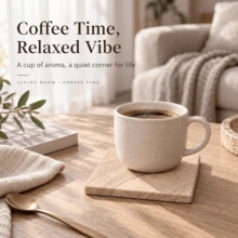 1 miếng lót ly vuông bằng đá sa thạch tự nhiên thấm hút, đáy bần chống trượt cách nhiệt, tấm lót ly cà phê trà cho gia đình, đá tự nhiên với vân ngẫu nhiên độc đáo cho mỗi miếng - Vân nâu tự nhiên - Xem 3