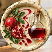 Pomegranate Harvest Fridge Magnet, An Orchard Table Story For Meaningful Kitchen Gatherings For All Metal Surfaces Throughout The Home - A - View 1
