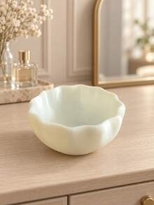 1pc Decorative Jewelry Storage Bowl, Fan-Shaped Flower Design, Suitable For Rings, Earrings, Necklaces, Pearls And Gemstones, Fashionable Storage Tray, Suitable For Vanity, Bedroom, Desk, Perfect As A Thoughtful Gift, Jewelry Storage Dish, Accessory Tray, Ring Dish, Gift For Her - Multicolor - View 9