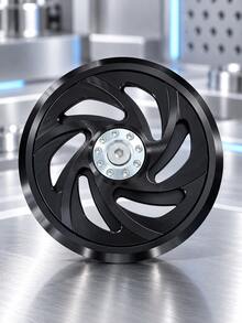 Motorcycle Engine Fan Cover CNC Aluminum Alloy Scooter Transmission Cover Spiral Design Side Cover Racing Style Motorcycle Accessories Modified Scooter Parts Colorful Decorative Engine Cover Universal Motorcycle Upgrade Parts - A - View 12