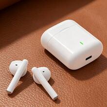 Wireless Earbuds And Bluetooth Headphones, Sweat-Resistant White Design, Built-In Microphone For Clear Calls, Long Battery Life, Comfortable Stem Design, Compatible With IOS And Android Devices, Suitable For Fitness, Running, Daily Use, TWS Earbuds, Airbuds - White - View 2