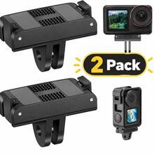 2pcs Magnetic Quick Release Adapter For OSMO 360/Action 5 Pro/4/3, Magnetic Adapter Mount Extension, Attachable Tripod Selfie Vlogging For Action 5 Pro/4/3/OSMO 360 Accessories - View 1