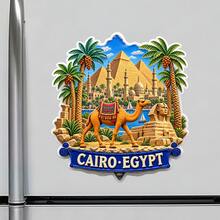 مغناطيس ثلاجة القاهرة مصر، رحلة الأهرامات والجمال لأحلام السفر العائلية في المطبخ لجميع الأسطح المعدنية في جميع أنحاء المنزل - A - مشاهدة 2