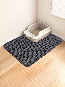 29.5*21.7in XXL Double Layer Waterproof Cat Litter Mat Suitable For Litter Box, Cage, Washable Cat Litter Cleaning Mat, Cat Litter Box Mat, Cat Bedding, Cat Nest, Dog Feeding Mat, Pee Pad, Sleeping Mat, Rabbit Supplies, Dog Supplies, Christmas Decor - Multicolor - View 1