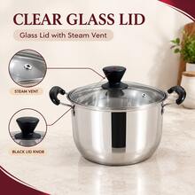 26cm Korean Minimalist Stainless Steel Soup Pot With Lid, Compact Daily Cooking Pot - View 4