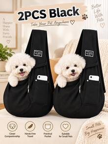 1pc Foldable Breathable Pet Carrier Bag, Large Capacity Pet Sling Bag - Multicolor - View 23