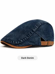 Vintage Washed Denim Baseball Cap, Classic Style, Adjustable Brim, Lightweight & Comfortable, Suitable For Daily Casual Wear - Forward Cap - View 7