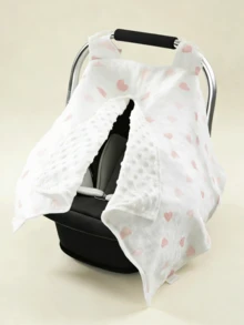 1pc Plush Baby Stroller Cover, Universal Protective Sunshade, Baby Car Seat Windproof Dustproof Cover, Unisex - Multicolor - View 13