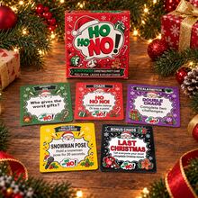 Christmas Party Interactive Card Game, Fun Challenge & Q&A Mission Board Game, Holiday Gathering Atmosphere-Boosting Game Props, Creative Christmas Gift Suitable For Family Reunion, Friends Gathering, Christmas Party And Gift Exchange Activities - Multicolor - View 6