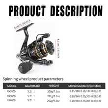 1PC / NX3000 Spinning Fishing Reel Right/Left Interchangeable Handle Metal Spool Surfcasting Sea Rod Wheel Black Gold Christmas Gift For Anglers - Multicolor - View 8