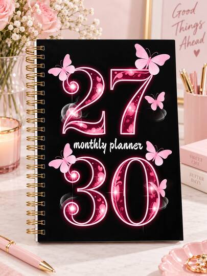 1pc NEW 2027-2030 Monthly Planner Calendar Book, January 2027 - December 2030, 4-Year Monthly Weekly Daily Planner,48-Month Annual Calendar Planner,5.5" X 8.3", Suitable For Goals,Work Meetings, Appointments, And To-Do Lists,Office Desk Accessories